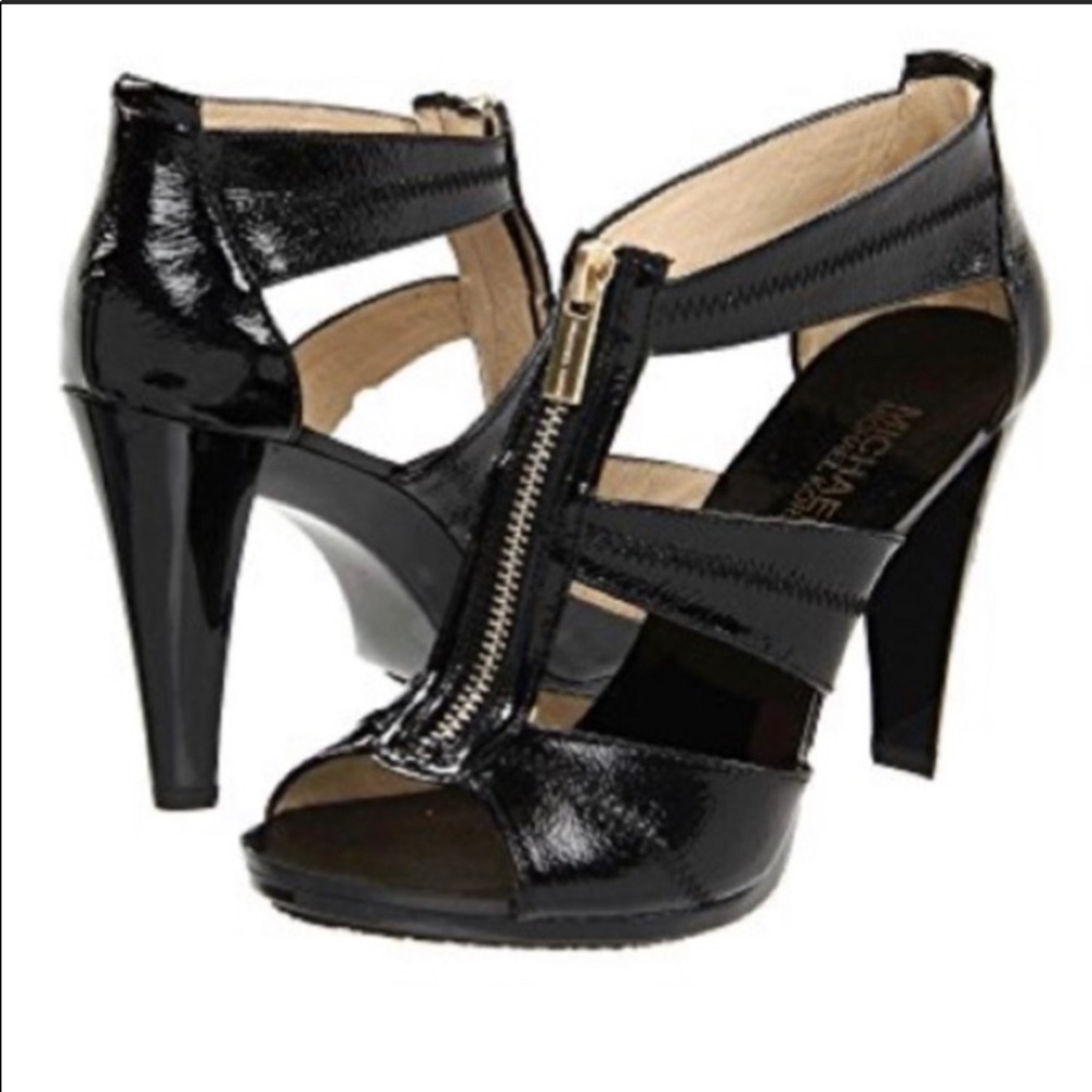 Michael Kors Black Zip Berkly Heels!